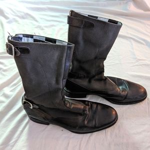 Paul Smith men's Triumph black motorcycle boots, size 10.5